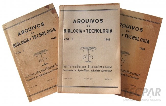 Primeiro volume da revista Arquivos de Biologia e Tecnologia.