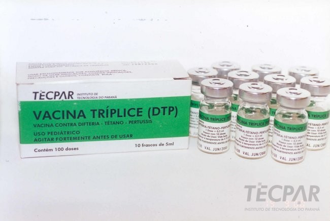 Vacina tríplice DTP de uso pediátrico