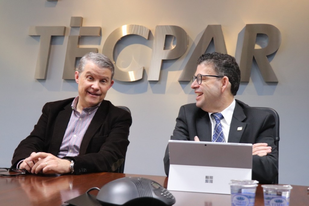 O diretor presidente do Tecpar, Jorge Callado; e o presidente da Agência Paraná Desenvolvimento (APD), Eduardo Bekin.