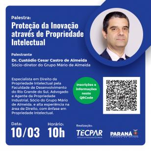 Tecpar promove palestra online sobre propriedade intelectual e inovação