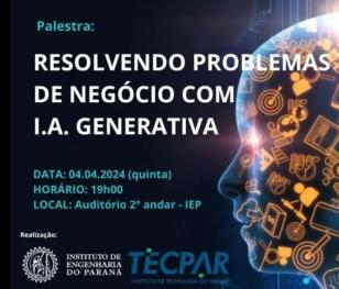 Tecpar promove evento sobre Inteligência Artificial Generativa