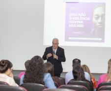 Tecpar realiza palestra sobre ações para proteção da mulher contra a violência