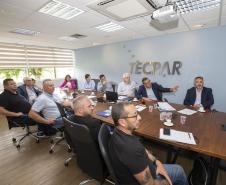Tecpar recebe comitiva da Prefeitura de Araucária para parceria sobre parque tecnológico