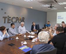 Tecpar recebe comitiva da Prefeitura de Araucária para parceria sobre parque tecnológico