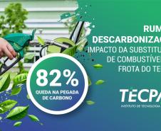 Frota do Tecpar passa a rodar exclusivamente com etanol e reduz em 82% a emissão de carbono