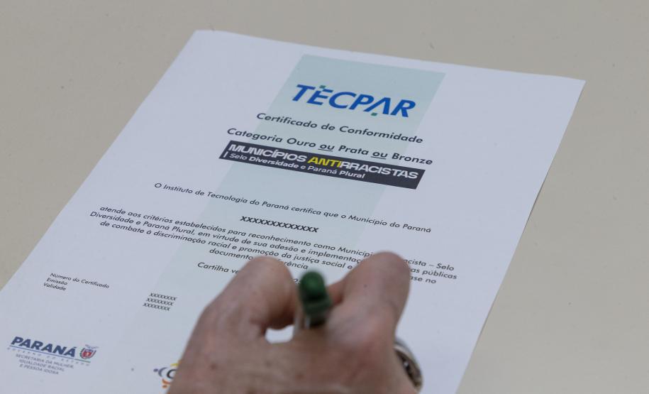 Estado subsidia certificação do Tecpar para municípios com políticas antirracistas