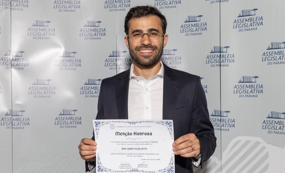 Diretor-presidente do Tecpar é homenageado pela Assembleia Legislativa do Paraná